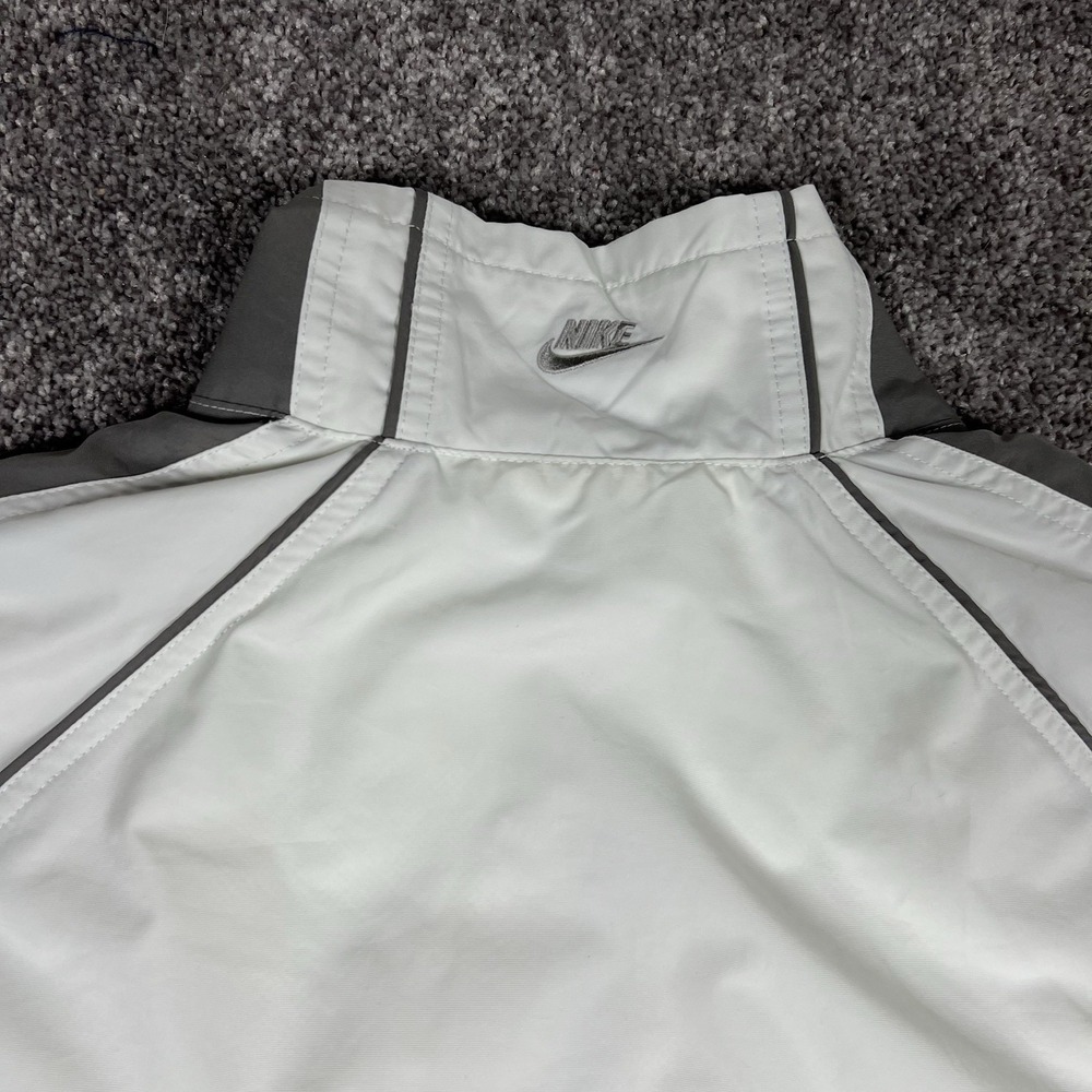 Vintage Y2K Nike White Silver Tag Track Jacket Mens XL Full Zip Windbreaker 90s - Picture 4 of 9